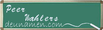 Peer Wahlers Visitenkarte